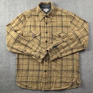 Wallace And Barnes Shirt Adult Medium Brown Button Up Long Sleeve Flannel Casual